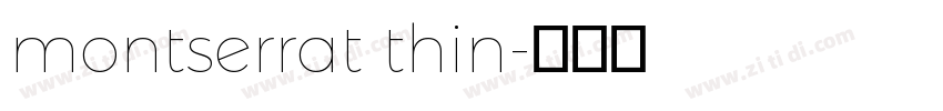 montserrat thin字体转换